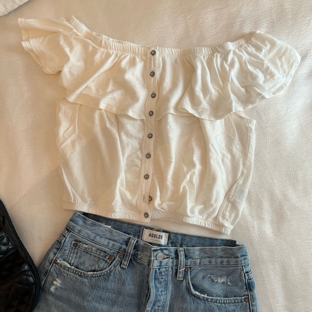 Free people | ruffled off shoulder top